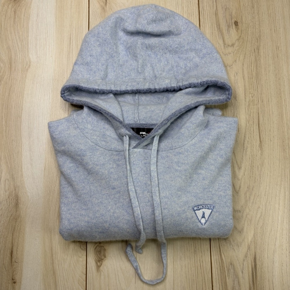 Ralph Lauren RLX Washable Cashmere Hoodie Knit Sweater WORCESTER CC Mens Small